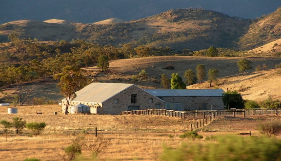 Eine Schaffarm in den Flinders Ranges