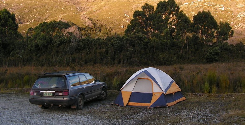 Tasmanien, Camping am Lake Pedder